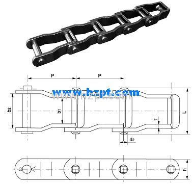 Steel Pintel Chain D205 662 662H For Agriculture Transmission Parts